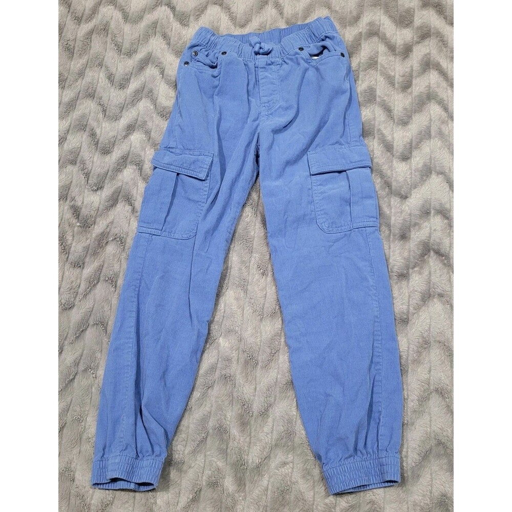 Gymboree Girls Size 8 Blue Corduroy Pull On Jogger Style Pants